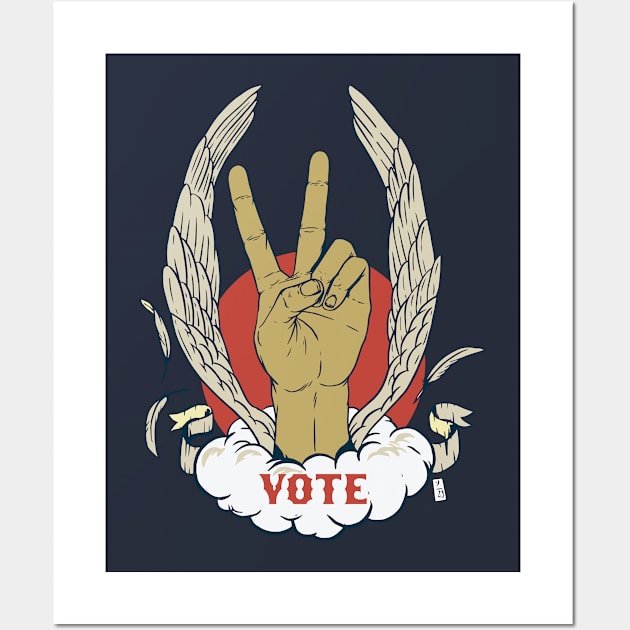 V is for Vote Wall Art by Thomcat23